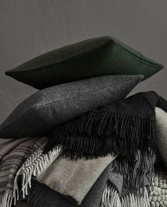 Arica cushion cover, charcoal melange, 100% baby alpaca wool