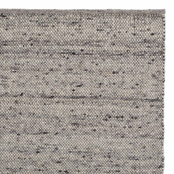 Aluva Wool Rug [Grey melange/Black]