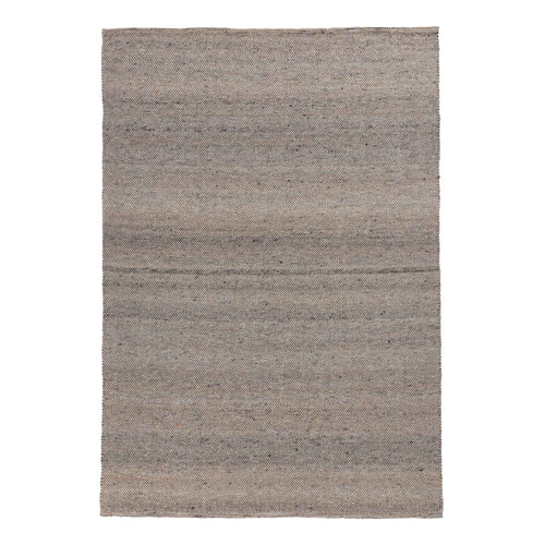 Aluva Wool Rug [Light grey melange/Black]