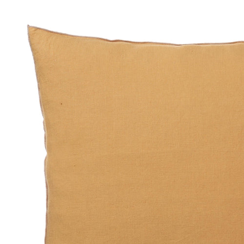 Alvalade Cushion Cover ochre & grey, 100% linen | URBANARA cushion covers