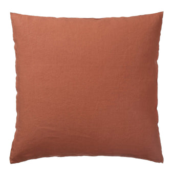 Alvalade Cushion Cover terracotta & natural, 100% linen