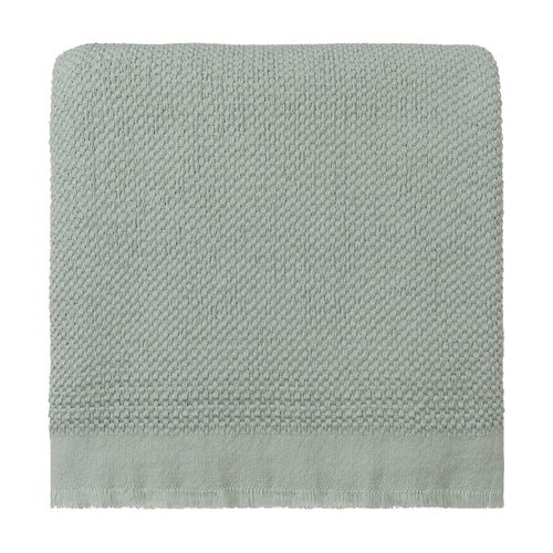Blanket Alvaro Pale Sage Green, 100% Recycled cotton