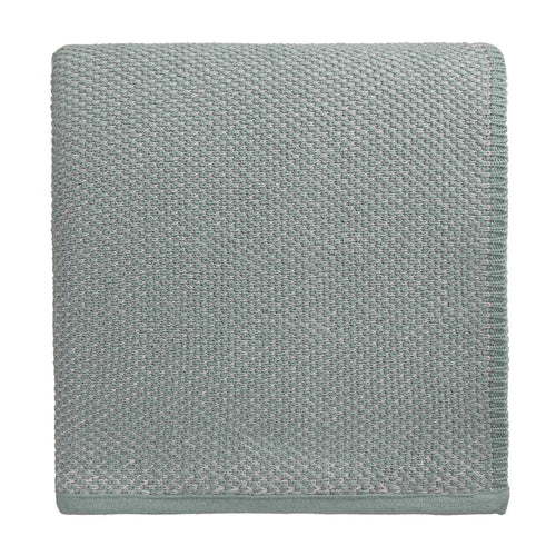 Alvor Blanket green grey & silver grey, 100% cotton