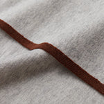 Alxa Cashmere Merino Scarf [Light grey & Maroon]