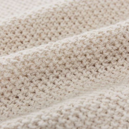 Amaro Recycled Fiber Blanket off-white melange, 100% recycled fibers | URBANARA cotton blankets