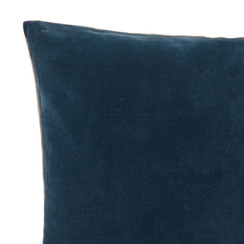 Amreli cushion, teal & natural, 100% cotton & 100% linen | URBANARA cushion covers