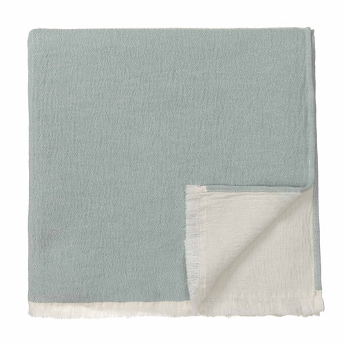 Anaba Blanket green grey & natural white, 100% cotton