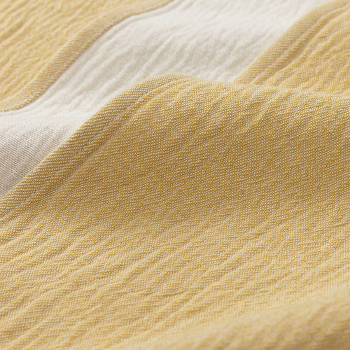 Anaba Blanket in mustard & natural white | Home & Living inspiration | URBANARA