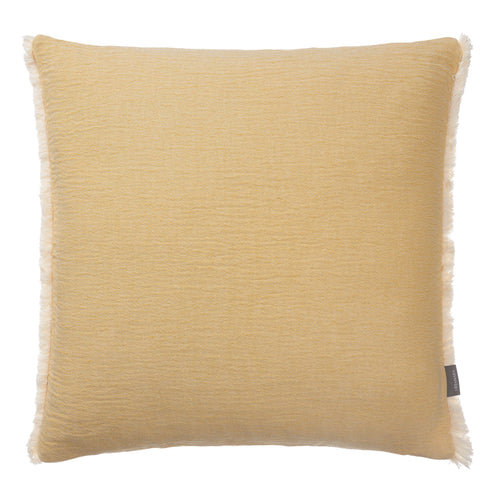 Anaba Cushion Cover mustard & natural white, 100% cotton