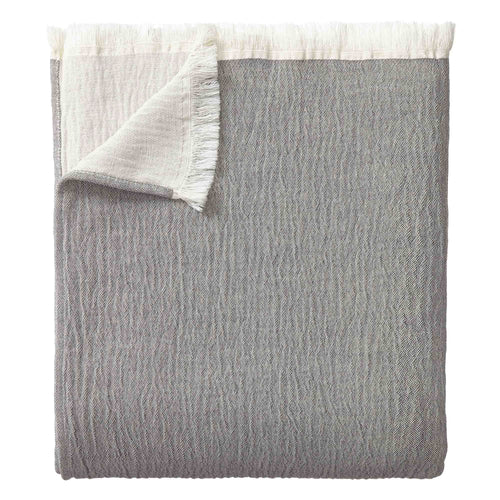 Anaba Bedspread grey & natural white, 100% cotton