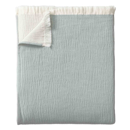 Anaba Bedspread green grey & natural white, 100% cotton