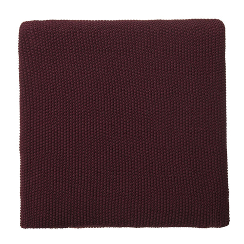 Antua Cotton Blanket bordeaux red, 100% cotton