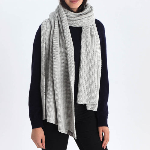 Antua scarf, silver grey, 100% cotton