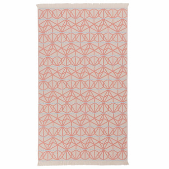 Arade Beach Towel light powder pink & papaya & ice blue, 100% cotton