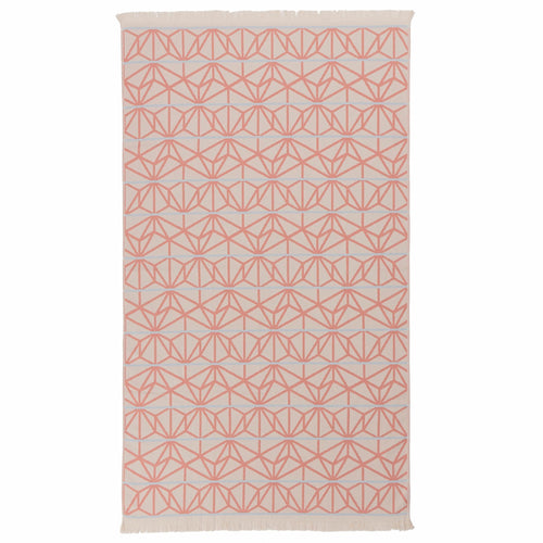 Arade Beach Towel light powder pink & papaya & ice blue, 100% cotton