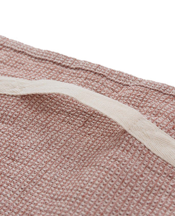Arneiro Flannel Towel rosewood & natural white, 60% cotton & 40% linen