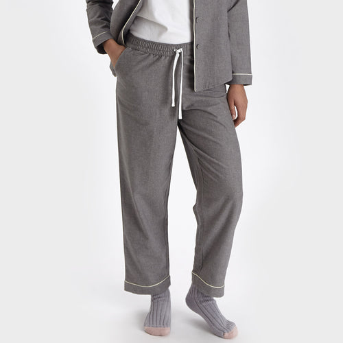 Arove pyjama, stone grey & natural white, 100% organic cotton