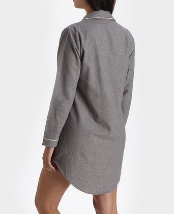 Arove Nightshirt stone grey & natural white, 100% organic cotton