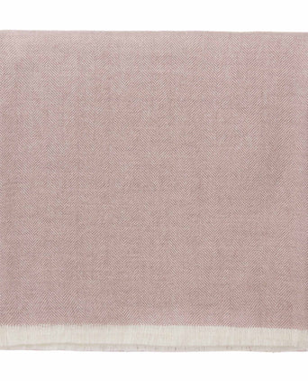 Asare Alpaca Blanket [Dusty pink melange & Off-white]