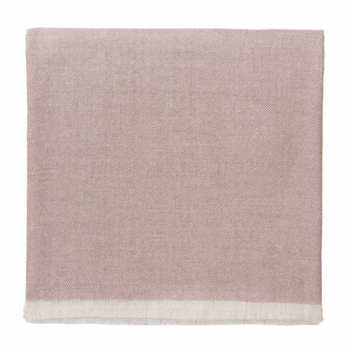 Asare Alpaca Blanket [Dusty pink melange & Off-white]