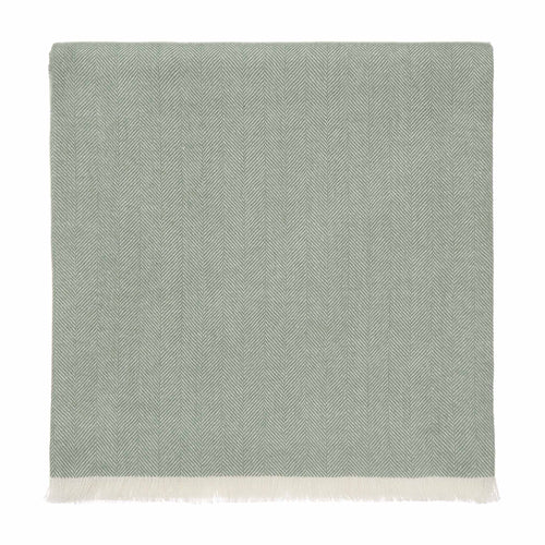 Asare Alpaca Blanket sage green & off-white, 100% royal baby alpaca wool