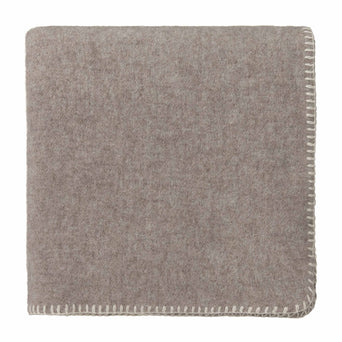 Aspan Blanket beige & off-white, 60% merino wool & 40% lambswool