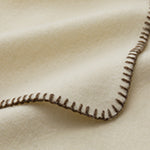 Aspan Wool Blanket [Off-white & Brown]