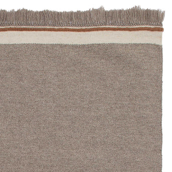 Assam Wool Rug [Grey melange & Conker]