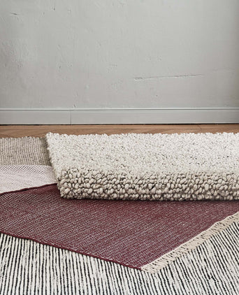 Panchu rug, ivory, 45% wool & 45% viscose & 10% cotton