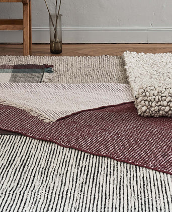 Udana rug, natural white & black & light grey, 100% wool