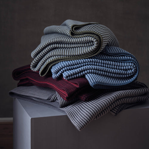 Azoia Blanket in grey blue & light grey blue | Home & Living inspiration | URBANARA