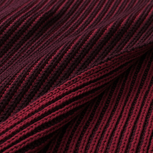 Azoia Blanket bordeaux red & dark red, 100% organic cotton | High quality homewares