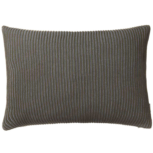 Azoia cushion cover, olive green & silver grey, 100% organic cotton