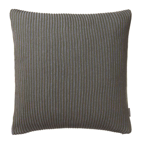 Azoia cushion cover, olive green & silver grey, 100% organic cotton