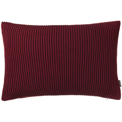 Azoia cushion cover, bordeaux red & dark red, 100% organic cotton