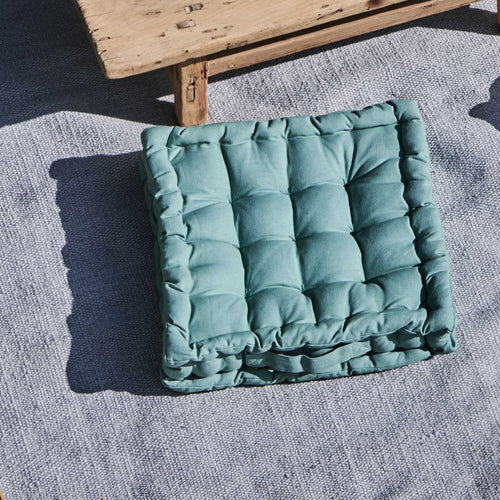 Silna Floor Cushion in light green grey | Home & Living inspiration | URBANARA