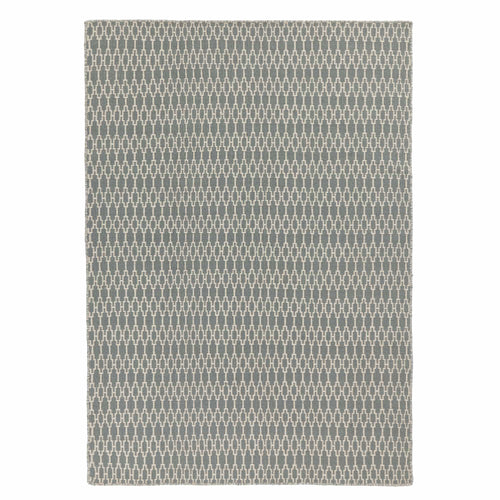 Badela rug, light grey green & ivory, 100% wool | URBANARA wool rugs