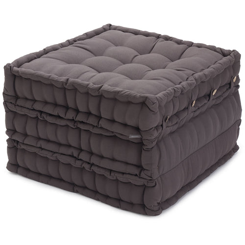 Bakoda Folding Mattress dark grey, 100% cotton | Find the perfect stools & poufs