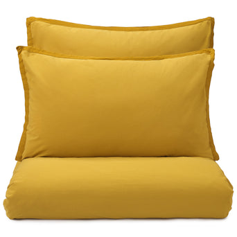 Balaia duvet cover, mustard, 100% combed cotton
