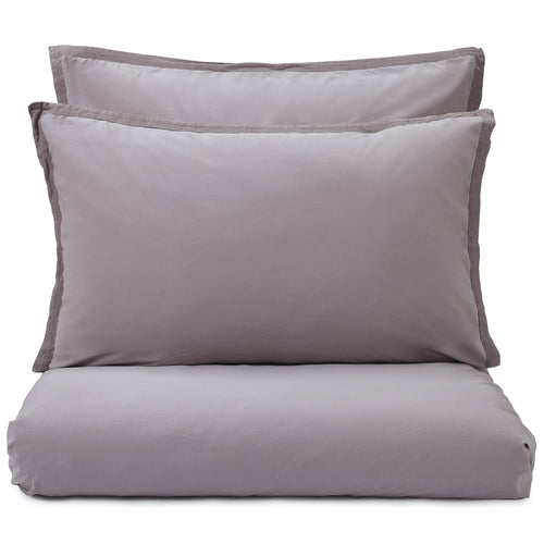 Balaia pillowcase, stone grey, 100% combed cotton