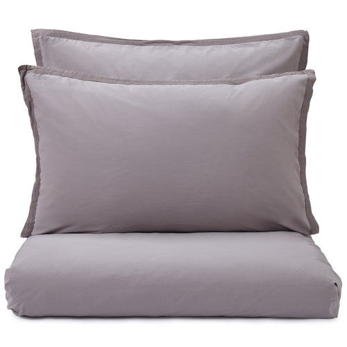 Balaia duvet cover, stone grey, 100% combed cotton