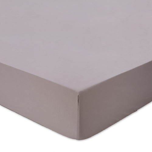 Balaia fitted sheet, stone grey, 100% combed cotton