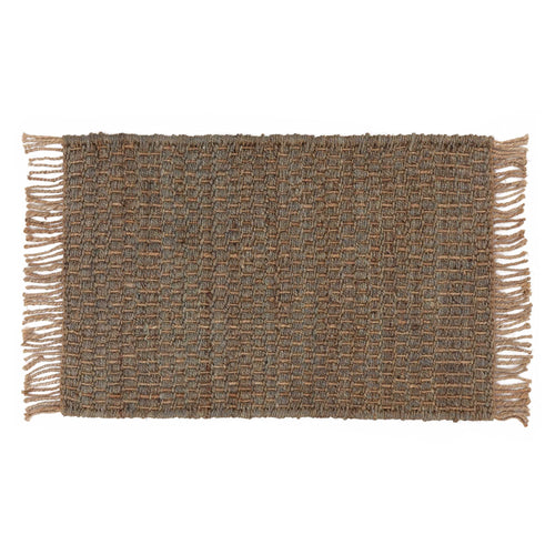 Baruva Doormat grey green & natural, 100% jute