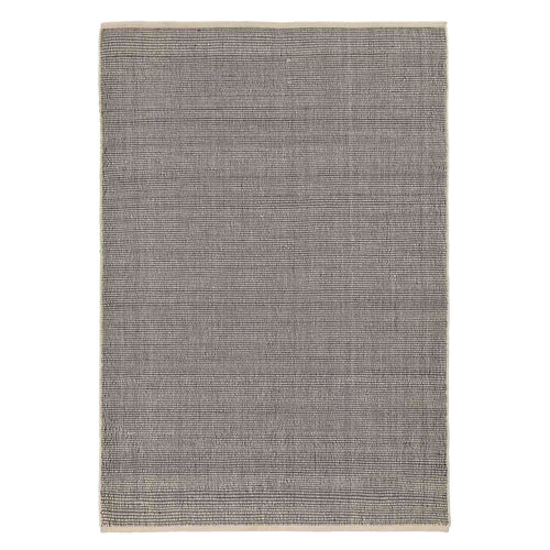 Basni rug, ivory & black, 70% wool & 30% cotton | URBANARA wool rugs