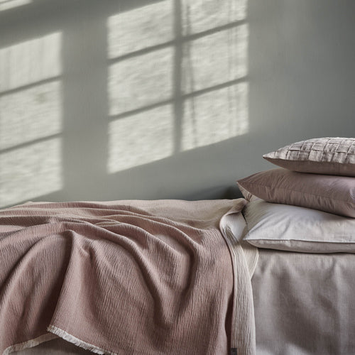 Anaba Bedspread in terracotta & natural white | Home & Living inspiration | URBANARA