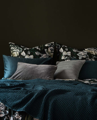 Almadena duvet cover, forest green & multicolour, 100% cotton