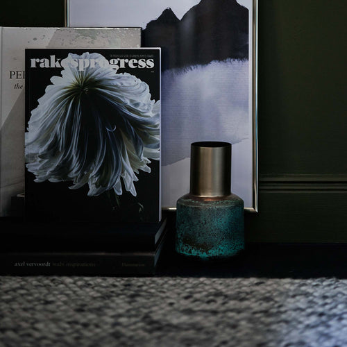 Dapoli Vase in brass & turquoise | Home & Living inspiration | URBANARA