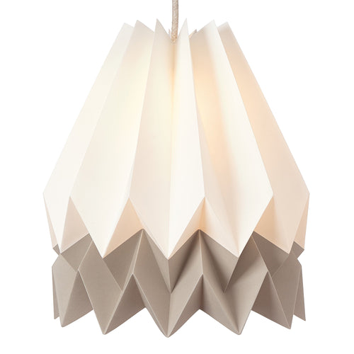Belia pendant lamp, ivory & natural & natural white, 100% paper | URBANARA pendant lamps
