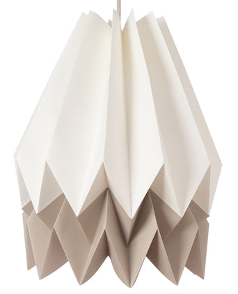 Belia pendant lamp, ivory & natural & natural white, 100% paper