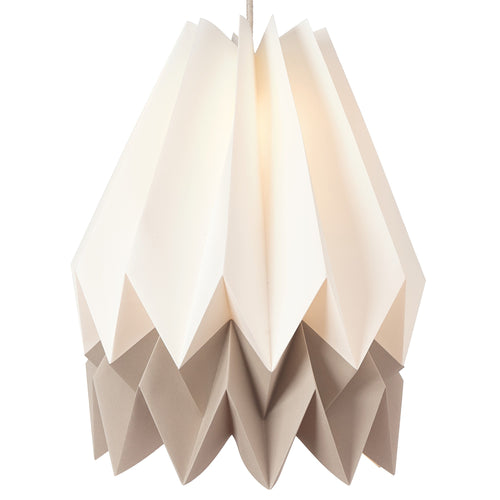 Belia pendant lamp, ivory & natural & natural white, 100% paper